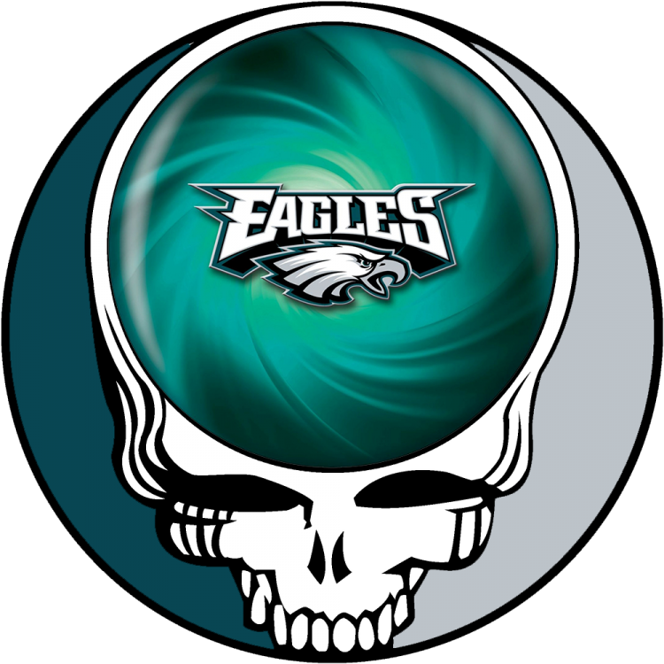 Philadelphia Eagles skull logo iron on transfers